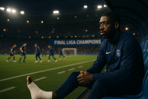 alt_text: Dembele cedera, PSG khawatir jelang final Liga Champions.