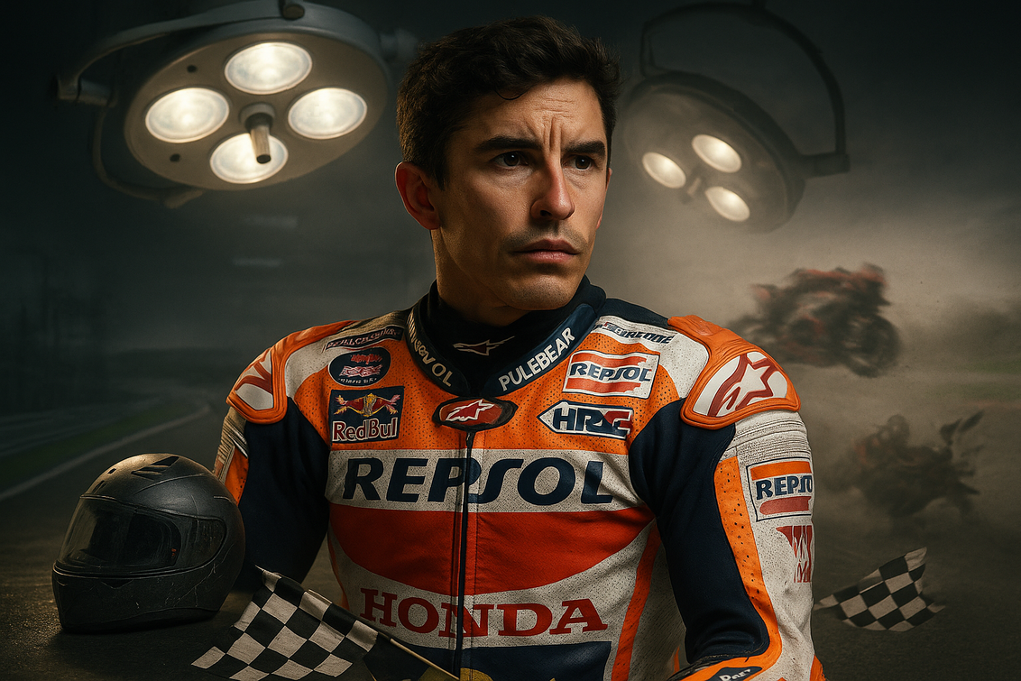 "alt_text": "Marc Marquez jalani operasi ganda terkait cedera, persiapannya menuju MotoGP Indonesia."