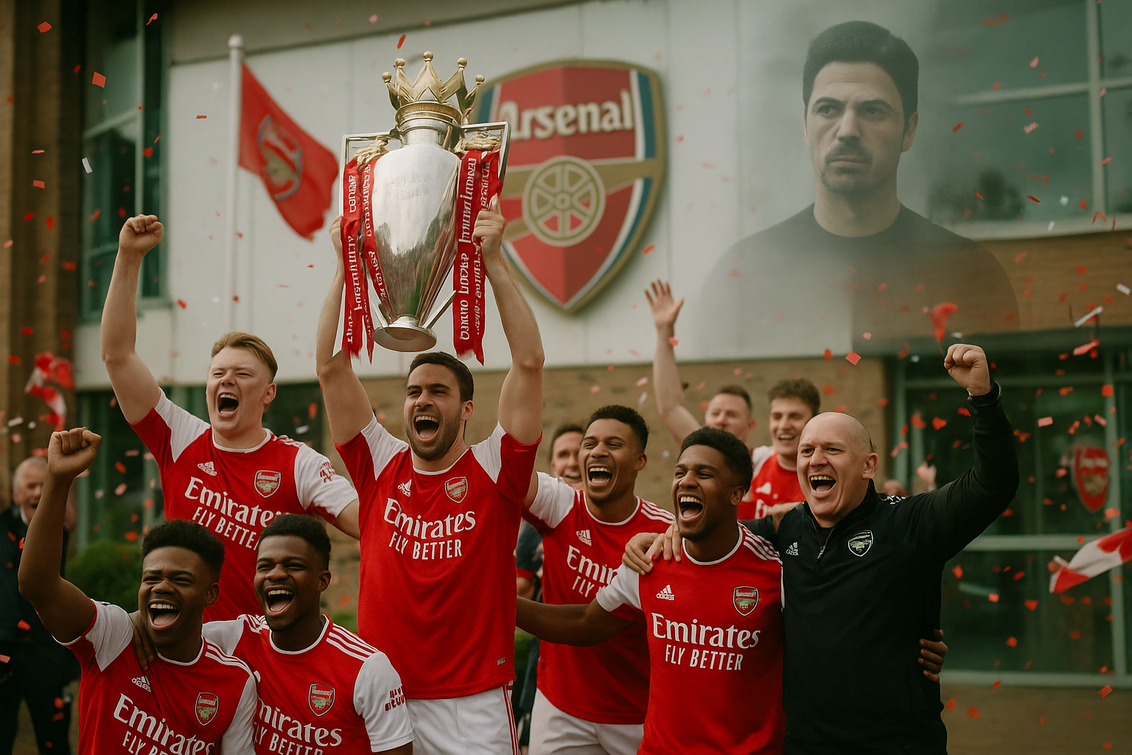 alt_text: Mikel Arteta absen dari perayaan kemenangan Arsenal, fokus pada strategi musim depan.