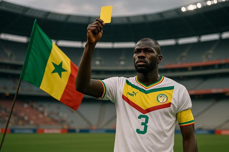 alt_text: Kartu kuning sebagai simbol larangan fans Senegal di Piala Dunia 2022.