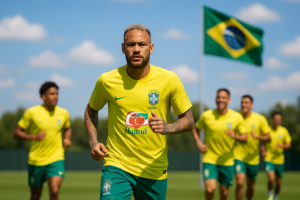 alt_text: Neymar kembali, menjadi harapan baru Brasil di Piala Dunia.