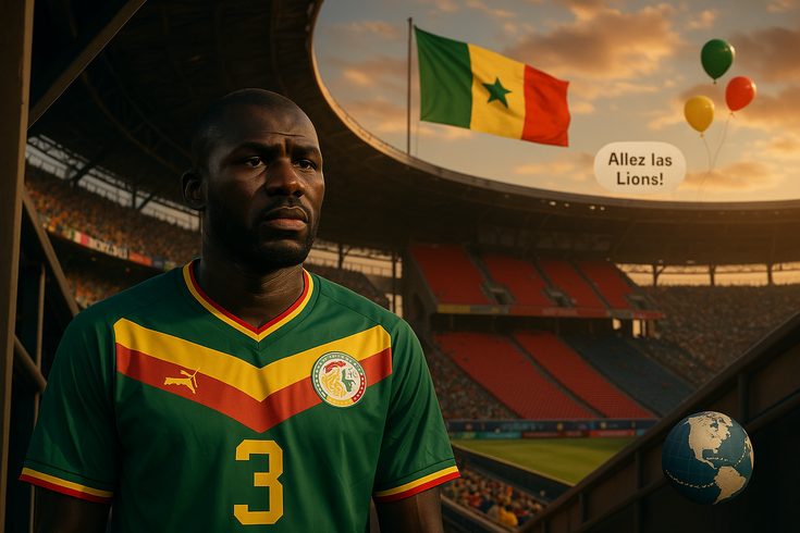alt_text: Fans Senegal bersedih di tengah perayaan Piala Dunia 2026, menyoroti kontras euforia dan kekecewaan.